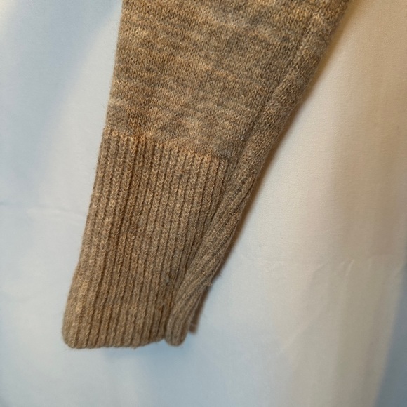 Anthropologie Size Small Cowl Neck Long Sleeve Sweater Dress Alpaca Cashmere Tan - Picture 4 of 13